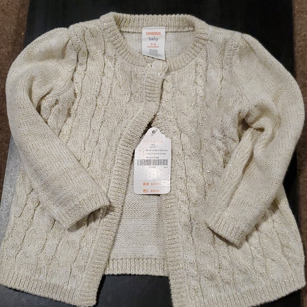 Gymboree baby girl gold dress sweater